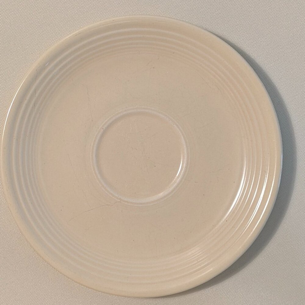 Vintage Fiesta Original Ivory Saucer, Homer Laughlin 1936-1959